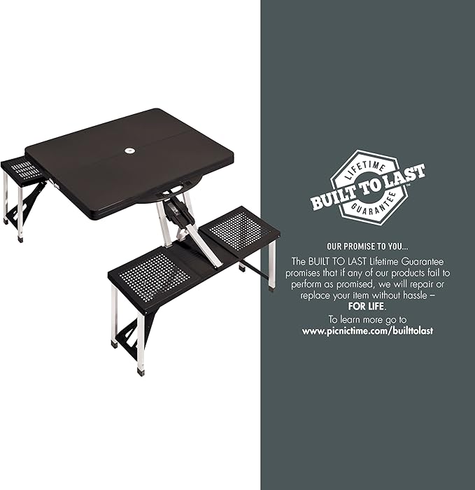 PICNIC TIME Disney Minnie Mouse Folding Picnic Table with Seats Collapsible Aluminum Table and Bench Set with Umbrella Hole Lightweight Portable Table for Camping TravelTailgating Backyard (Red)
