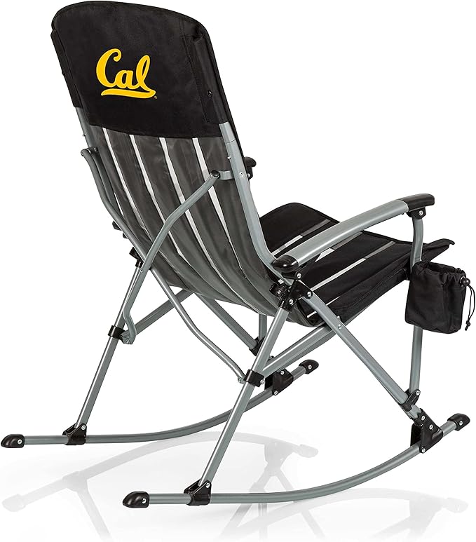 Picnic TIME NCAA Unisex-Adult NCAA Outdoor Rocking Camp Chair XL Heavy Duty Camping Chair for Adults