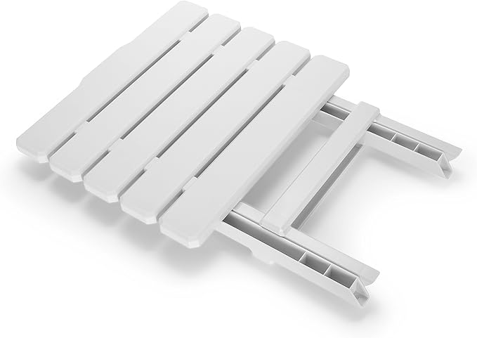 Camco 51685 White Regular Adirondack Portable Outdoor Folding Side Table Perfect for The Beach Camping Picnics Cookouts and More Weatherproof and Rust Resistant