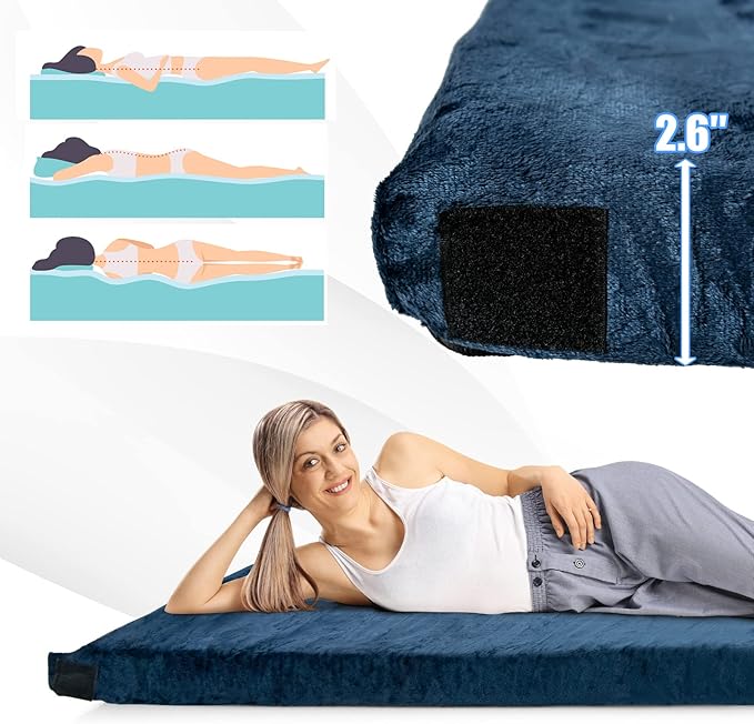 Giantex 72 Memory Foam Camping Mattress Foldable Floor Guest Bed for Sleepover Portable Camping Sleeping Mat with Waterproof Cover &amp Travel Bag Roll Up Mattress Sleeping Pad for Backpacking C