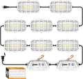 100ft LED Construction String LightsSuper Bright 300W 30000LM Waterproof IP67 Led String Work Lights Construction Temporary Lights (Upgrad 100ft-10lights)