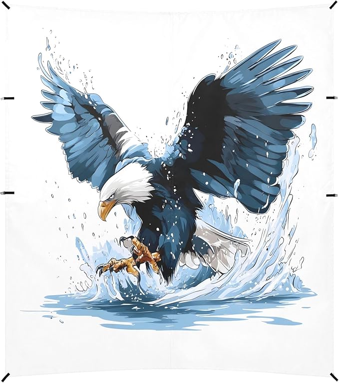Camping Sun Shelters Eagle Flying Over Water Beach Canopy 126 * 110.2in