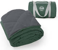 STOVER Large Waterproof Outdoor Stadium Blanket- Extra Thick Soft Fleece Camping Blanket for Travel Picnics Sports Dogs 79x55 Warm Windproof Sand-Proof Lightweight Packable (Game Day Green)