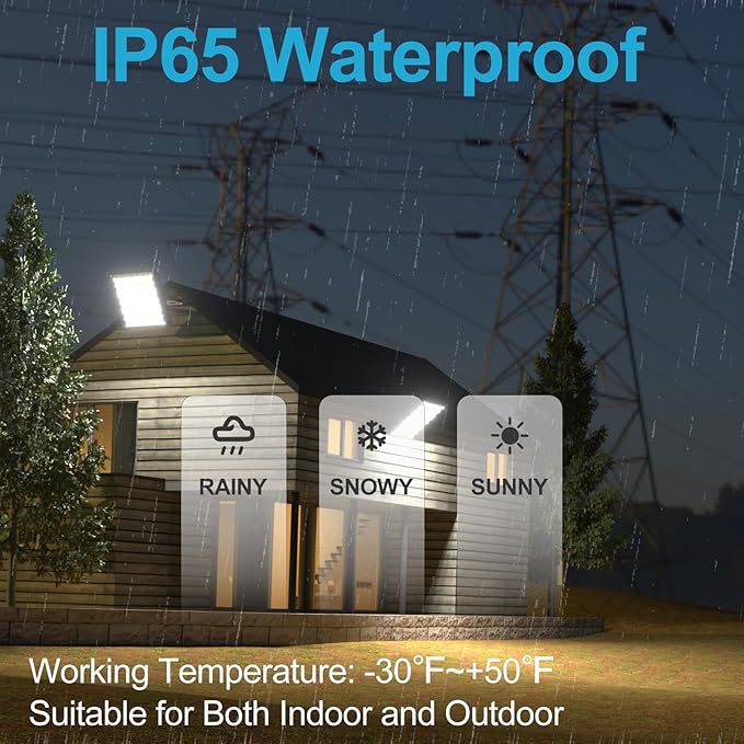 Upgrade 800W Outdoor Flood Lights AC100-277V LED Stadium Lights 120000Lm (3200W Eqv.) LED Flood Lights with 3 Modules IP65 Waterproof Area Lighting with Adjustable U Bracket