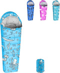 KidzAdventure Mummy Style 32 – 59F Kids Sleeping Bag with Pillow Sleeve 4 Season Lightweight and Backpacking Style Ideal for Camping Sleepover Boys Girls Youth and Toddlers