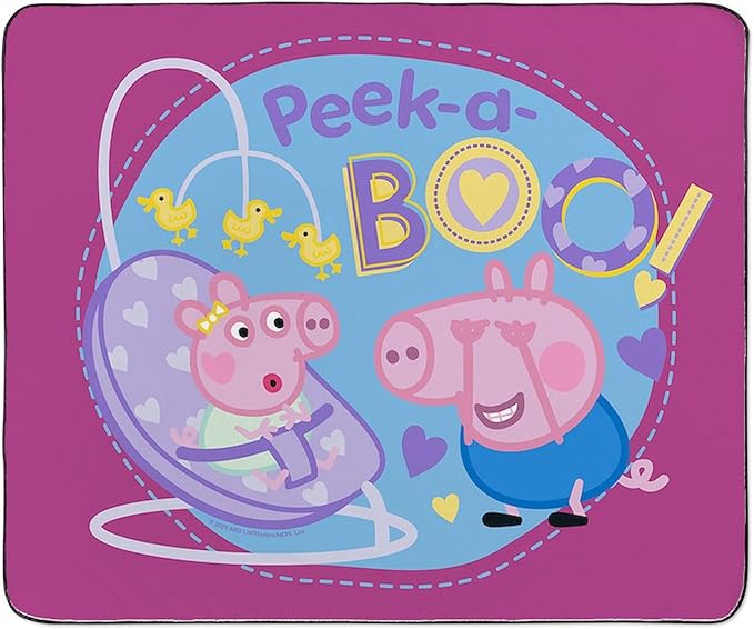 CafePress Peppa Pig: Peek A Boo 50 x 60 Water-Resistant Outdoor Blanket