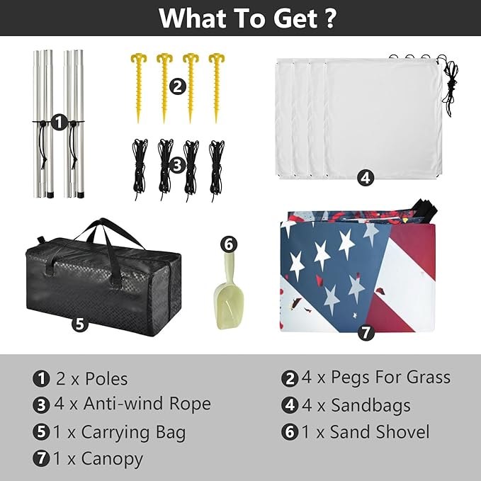 Camping Sun Shelters Soccer and Flag Print Beach Canopy 126 * 110.2in