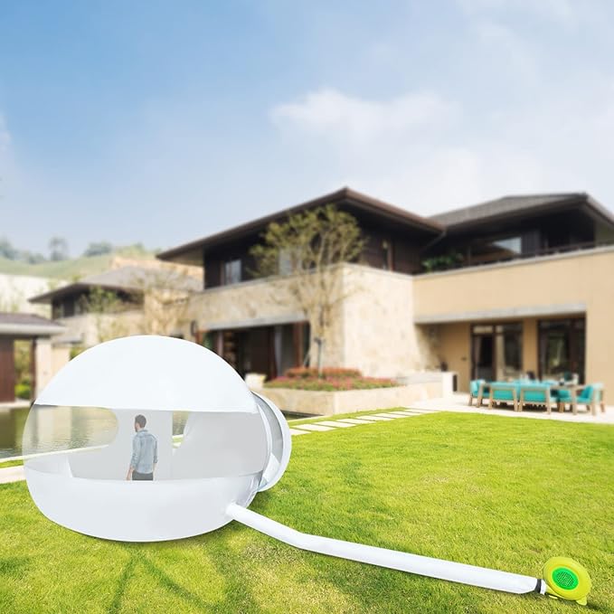 Transparent Inflatable Bubble Tent Luxury Single Tunnel Bubble House Dome Greenhouse Tent with Blower 110V 350W for Outdoor Family Camping Backyard Party Festivals Stargazing