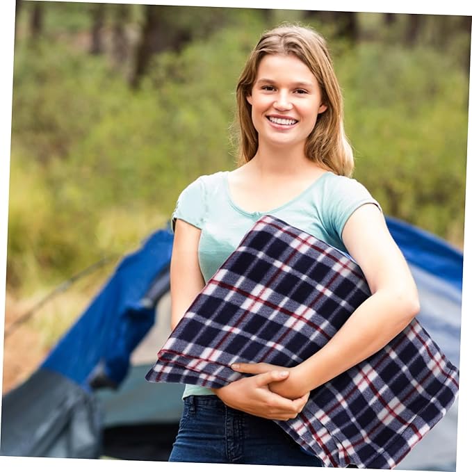 Kichvoe Fleece Liner for Adults Lightweight Warm Camping Sleeping Sack Indoor Outdoor Use Portable Foldable Hiking Backpacking Sleep Pad for Noon Breaks and Travel