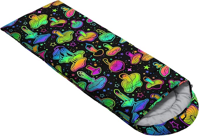 AILONEN Outer Space Astronaut Camping Sleeping BagsLightweight &amp Waterproof3 Season Warm &amp Cool WeatherCartoon Sleeping Bags for KidsBoys Girls TravellingOutdoors