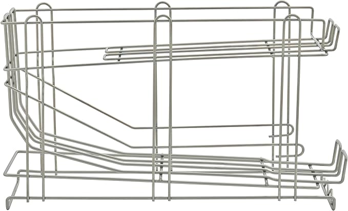 Commercial Wire Can Rack 3-Pack Holds (12) #5 Cans or (8) #10 Cans FIFO Design Durable Metal Can Rack for Restaurants (28W-671)