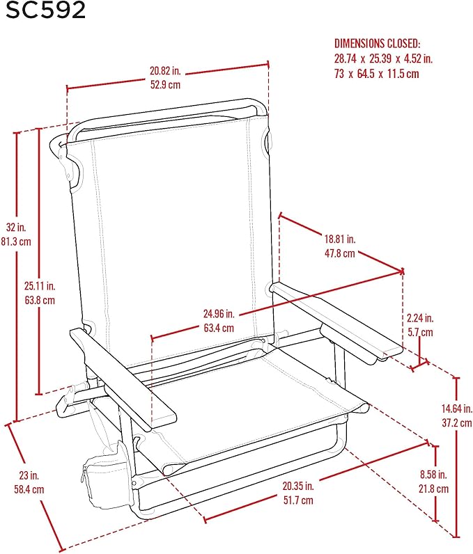 Rio Beach Classic 5-Position Lay-Flat Folding Beach Chair