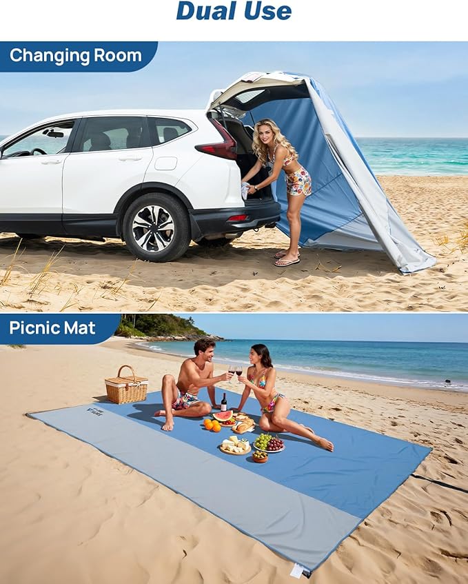 JOYTUTUS Camping Privacy Shelters Hatchback Changing Room with Magnets &amp Suction Cups Easy Setup SUV Tailgate Tent Waterproof Car Cabana for Camping Beach Picnic Toilet Fits SUV Van Truck
