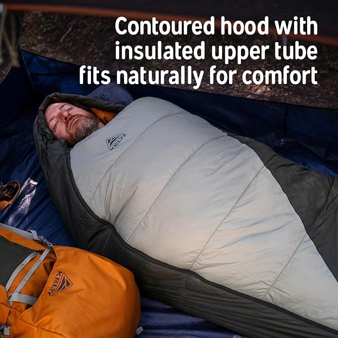 Kelty Cosmic Synthetic Fill 20 Degree Backpacking Sleeping Bag – Compression Straps Stuff Sack Included