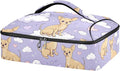 Casserole Carrier Loveliness Pattern Dog and HeartInsulated Casserole Carrier for Hot or Cold Food Thermal Lunch Tote for Potluck Parties Picnic Beach Fits 9 x 13 Inches Baking Dish