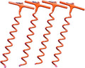 in-N-Out Spiral Ground Anchors - Heavy Duty Screw in Ground Stakes - Corkscrew Earth Anchor Kits- for Canopies Soccer Goals Trampolines Tents Tarps Trees and Dog Tie Out