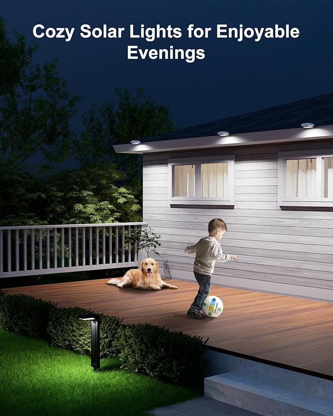 4 Pack White Solar Powered Gutter Lights Outdoor Decorative Waterproof 12 LEDs Yard Lamp for Lighting Fence Railing Outside Wall Deck Garden Path Backyard Walkway Patio Holeless Installation