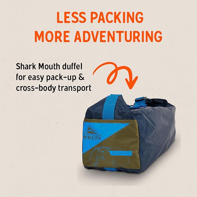 Kelty Sideroads Awning Shelter for Car Camping Tailgating and Summer Beach Trips Protection from Elements and UV Universal Mount Sturdy Steel Frame Easy Setup