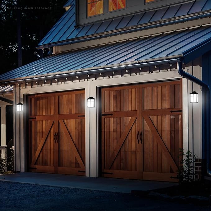 LEONLITE 3CCT Dusk to Dawn Outdoor Wall Light LED Wall Sconce 15W(100W Eqv.) Exterior Light Fixture Wall Mount Frosted Wall Lantern for Porch Patio 1000lm Aluminum Waterproof