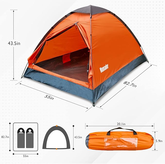 2 Person Camping Dome TentWaterproof Lightweight Portable Tents for Outdoor Camping Hiking Travel