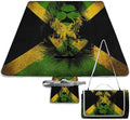 Jamaican Flag Rasta Lion Waterproof Outdoor Picnic Blanket Sandproof Beach Mat for Camping Hiking Grass Travelling