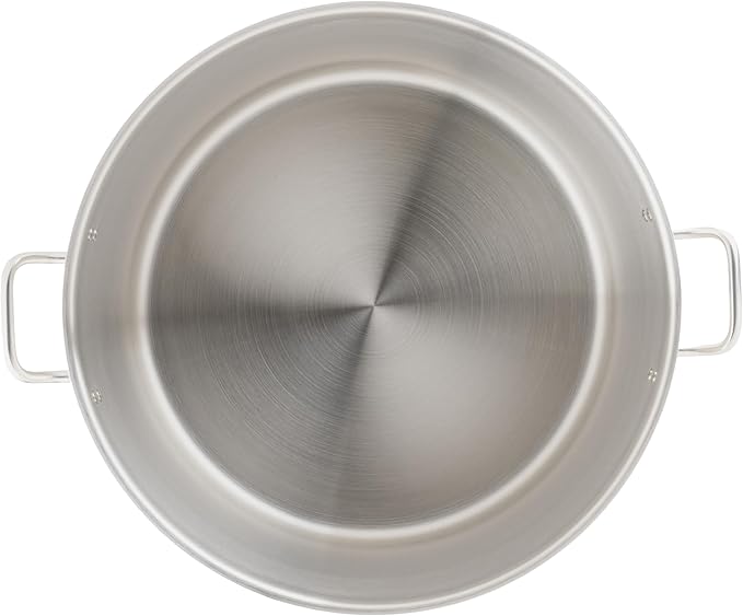 Winware Stainless Steel 80 Quart Stock Pot with Cover Silver