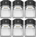30W LED Wall Pack Light Dusk to Dawn Outdoor Lighting Sensor 3600LM 5000K LED Outdoor Wall Lights 120Vac IP65 Waterproof Security Flood Light for Commercial Porch Garage Garden 6 Pack