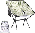 Honeybaby Folding Camping Chair Leaves Stripes Camping Chairs Lightweight Portable Chair Outdoor Foldable Chairs for Camping Travel Picnic Beach Hiking