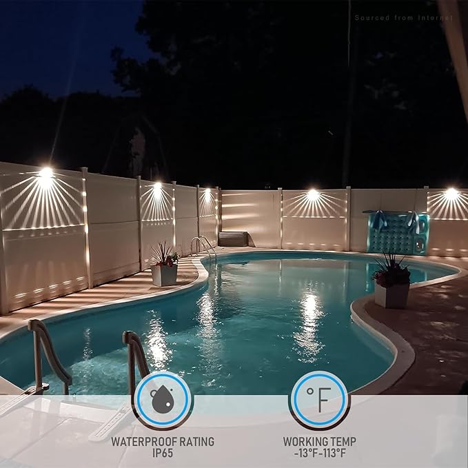 LEONLITE Unique Rays LED Low Voltage Deck Lights Outdoor 12V Landscape Step Railing Fence Light Aluminum 3000K Warm White IP65 Landscape Deck Light for Backyard Oil Rubbed Bronze Pack of 6