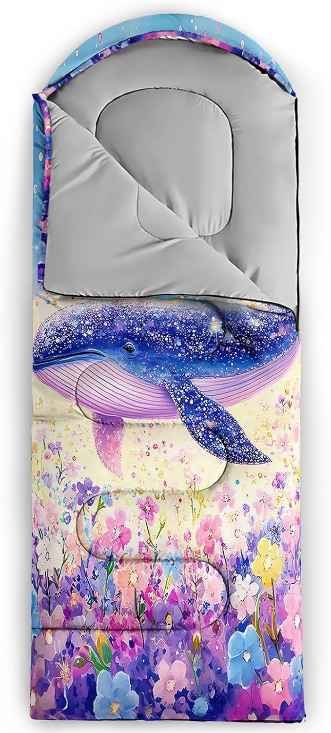 AILONEN Sunflower Sunset Sleeping Bag for Boys Girls Adults3 Season Warm &amp Cool Weather Botanical Design Lightweight Waterproof Camping Sleeping BagHikingOutdoor Backpack Traveling