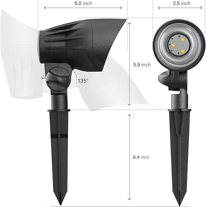 Malibu 11 Watt Floodlight Landscape Lighting Outdoor Spotlight Waterproof Lighting for Driveway Yard Lawn Flood Garden Outdoor Lighting 8401-2650-01