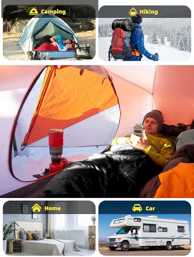 Bessport Mummy Sleeping Bag | 15-45 ℉ Extreme 3-4 Season Sleeping Bag for Adults Cold Weather– Warm and Washable for Hiking Traveling &amp Outdoor Activities