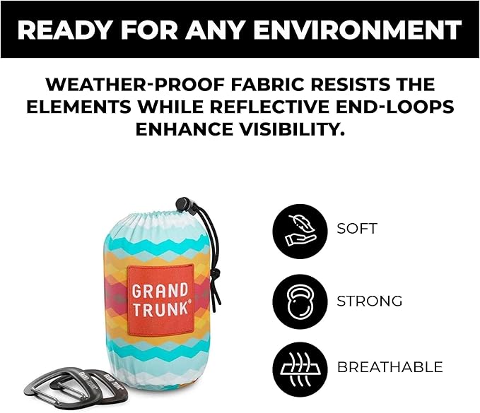 Grand Trunk TrunkTech Double Hammock | Ultra-Strong &amp Lightweight | 11 ft Hammock with Ripstop Nylon | 500 lb Capacity | Fast-Drying &amp Weather-Resistant | Cabo