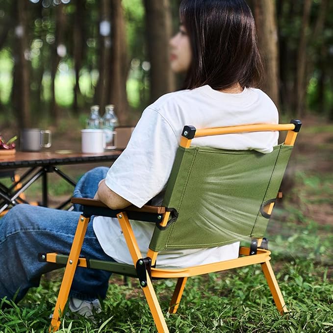 Folding Beach Chair for Adults Relax Camping Beach Chairs Foldable Armchair Lightweight Beach Chairs Supports 120 Kg for Beach Lawn ConcertGreen