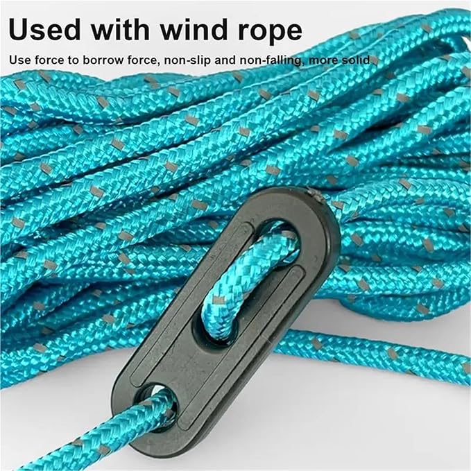 200/400 Pcs Tent Guyline Tensioner - Windproof Fixed Buckle for Camping Hiking &amp Outdoor Canopy Accessories(400pcs)
