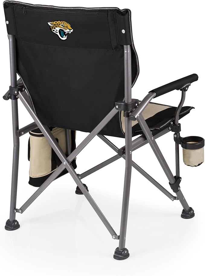 Picnic TIME NFL Unisex-Adult NFL Outlander Folding Camping Chair with Cooler Heavy Duty Beach Chair
