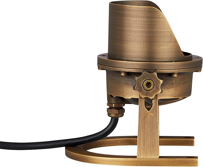 VOLT 12V IP68 Cold Forged Brass (Bronze) RGBW Color Changing LED Underwater Light with Shielded Top &amp Remote Control for Low Voltage Outdoor Lighting