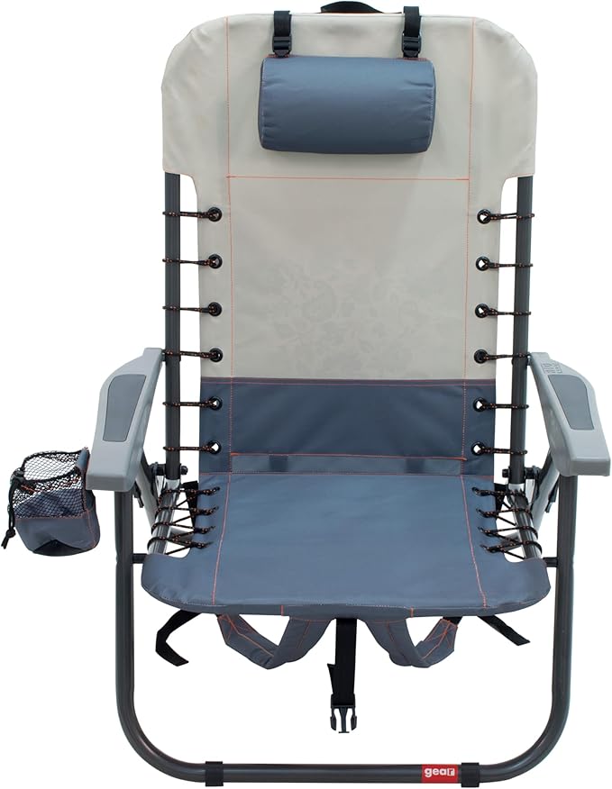 CAMP &amp GO 4-Position Lace-up Suspension Backpack Camping Chair Slate
