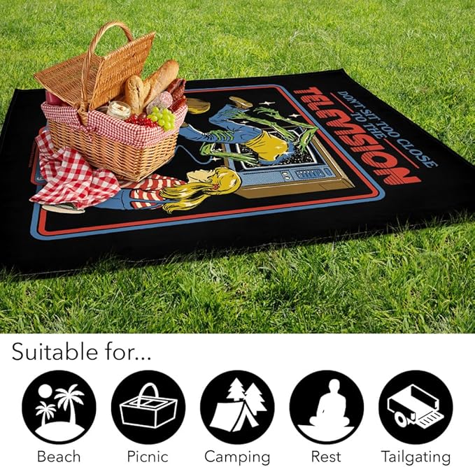 LOGOVISION Steven Rhodes Dont Sit Too Close Outdoor Blanket for Picnic Beach Camping Park Tailgate 50x60