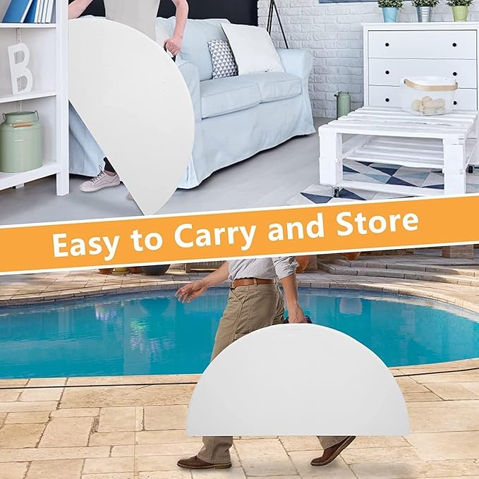 Camping Table 48 Round Bi-Folding Commercial Table 4 Feet Portable Plastic Dining Card Table for Kitchen or Outdoor Party Wedding Event 1-Pack(Quantity 1)
