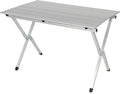 Camco Aluminum Roll-Up Campsite Table with Carrying Bag - Ideal for Tailgating Camping The Beach Parties and More - Lightweight Design and Rust Resistant (51896)
