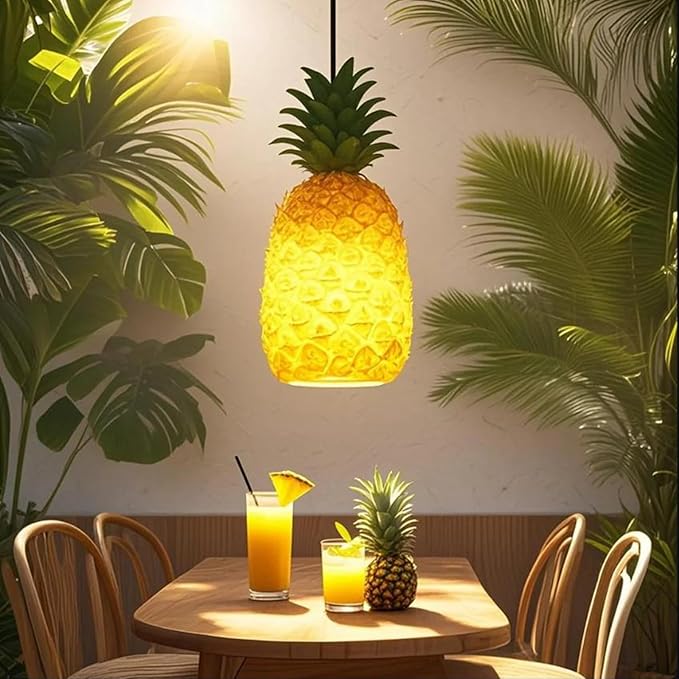 Pineapple ChandelierModern Chandelier Adjustable Height E26 Modern Industrial Resin Materials are More TransparentSuitable for Kitchen·RestaurantBedroomBarCafeteria