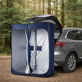 Instant Changing Tent for SUV Trunk 2 Large Rooms Portable Stable Pop up Shower Privacy Shelter Outdoor Toilet Tent Dressing Room with Floor for Camping Beach Hiking Include Carry Bag Blue