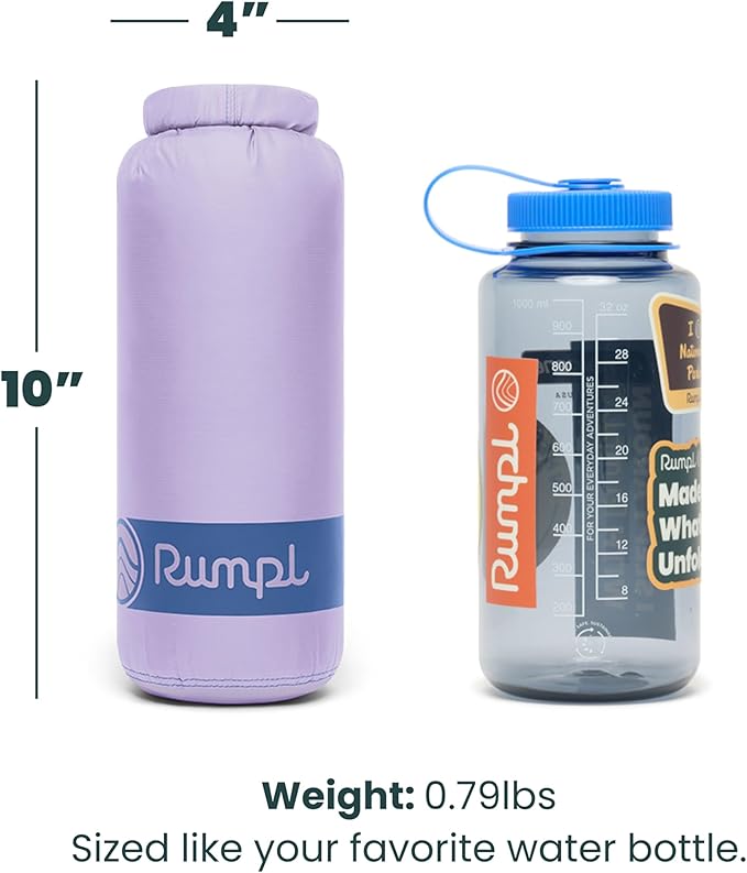 Rumpl Travel Puffy Blanket Ultra-Packable Travel-Size Warmth and Comfort Lavender