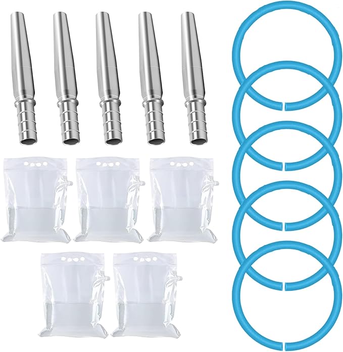 15Pcs/Set Maple Syrup Tapping Kit Complete Leakproof Tree Tapping Kit Maple Syrup Taps with Bags Tubing &amp Brush for Family &amp Kids for Home