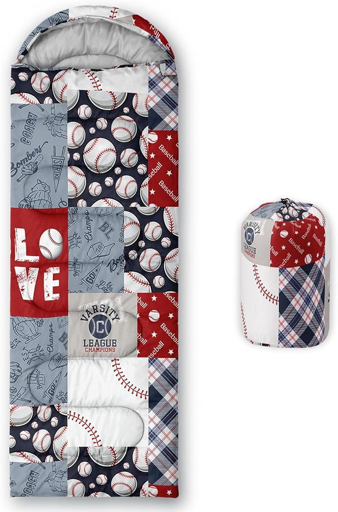 Kids Sleeping Bag for Boys GirlsBohemian Cowboy Print-Lightweight Warm Portable Outdoor Indoor-Waterproof Cold Weather Resistant Sleeping Bag for Camping Hiking