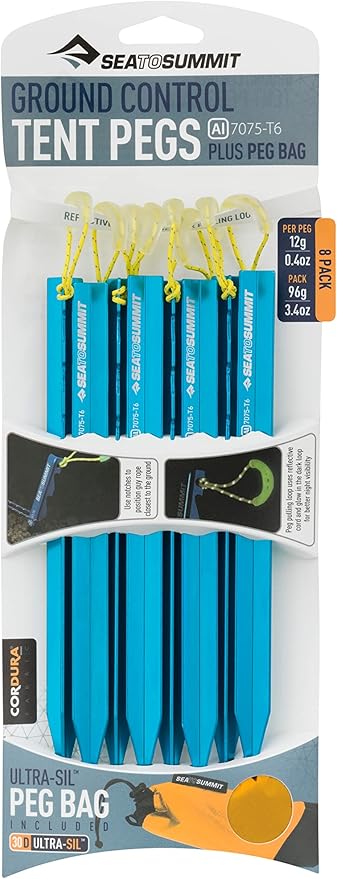Sea to Summit Ground Control Tent Pegs 8-Pack