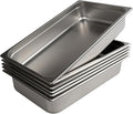 Pearington 12PC 6 PACK HOTEL PAN/FOOD PAN SS 16L FOOD PAN W/LID 304 GAUGE STAINLESS STEEL