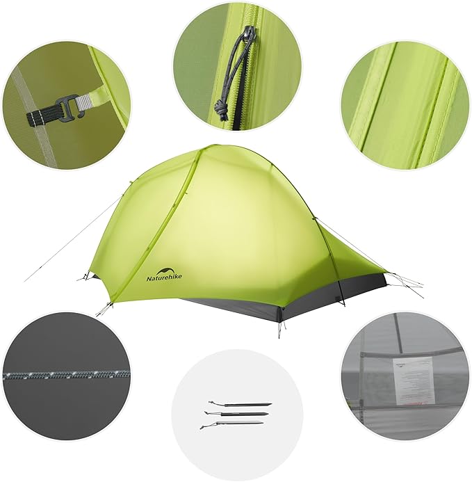 Naturehike Star Trail Ultralight Backpacking Tent 2.3lb One Person Tent 2.76 lb 2 Person Tents for Camping