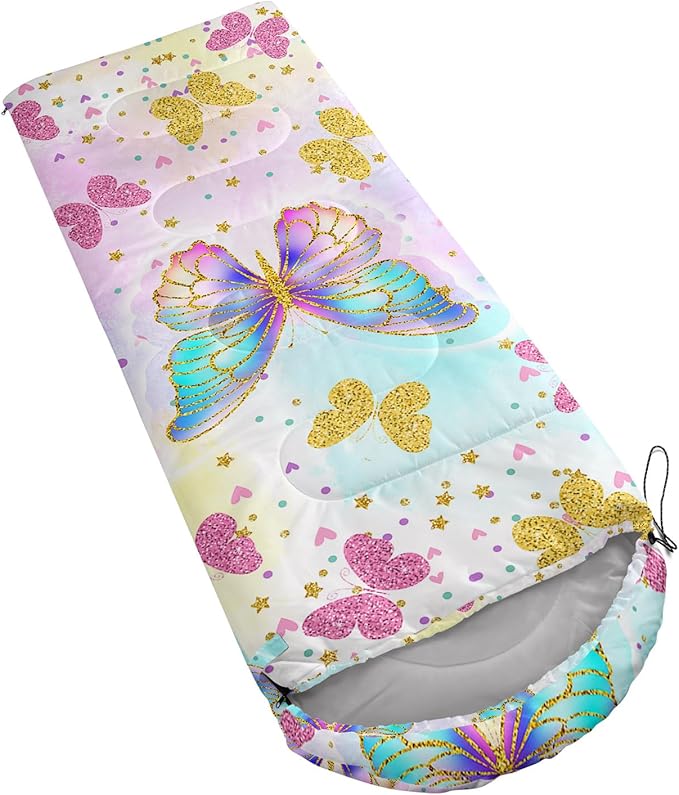 HOSIMA Dear Hunting Pattern Cold Weather Sleeping Bags for Kids AdultsBlack Light Weight Waterproof Sleeping Bags for Outdoors Hiking.